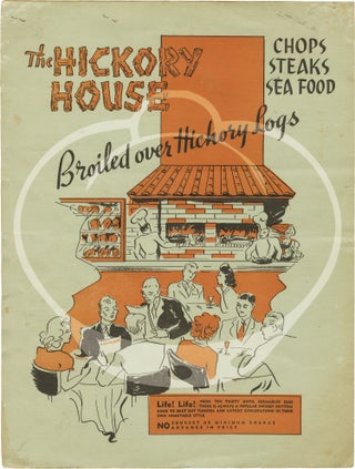 Original Hickory House Dinner Menu, circa 1940s