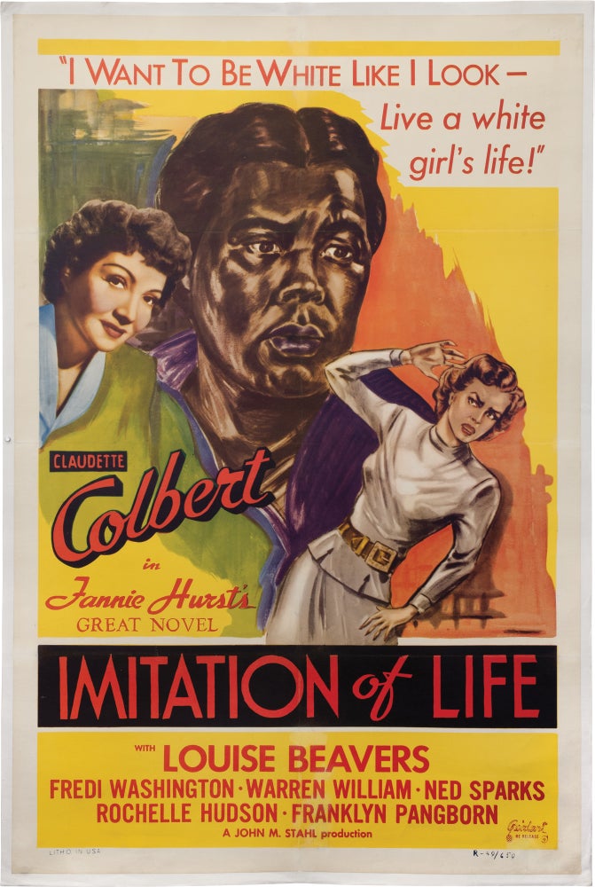Book #158601] Imitation of Life (Original poster for the 1949 reissue of the 1934 film). John M....