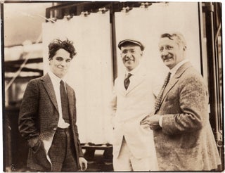 Book #158606] Shoulder Arms (Original photograph of Charlie Chaplin, Upton Sinclair, and Rob...