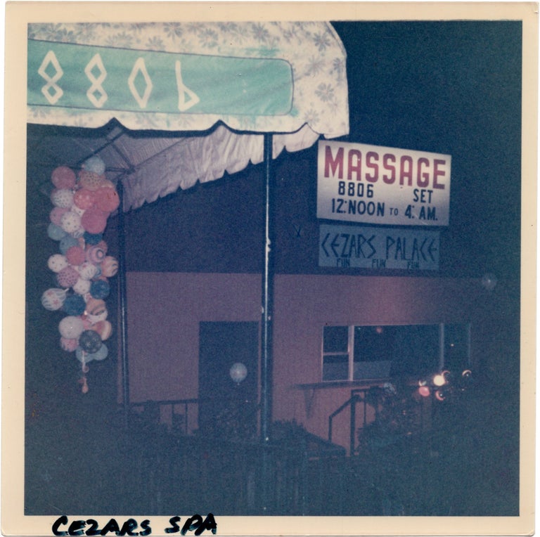 Book #158614] Archive of 117 original evidence photographs documenting Los Angeles massage...