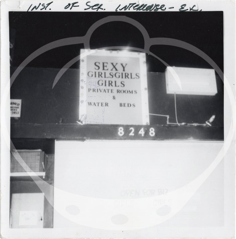 Archive of 117 original evidence photographs documenting Los Angeles massage parlors, circa 1970s