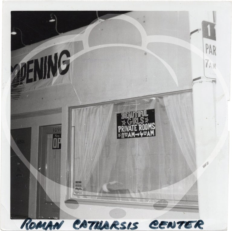 Archive of 117 original evidence photographs documenting Los Angeles massage parlors, circa 1970s