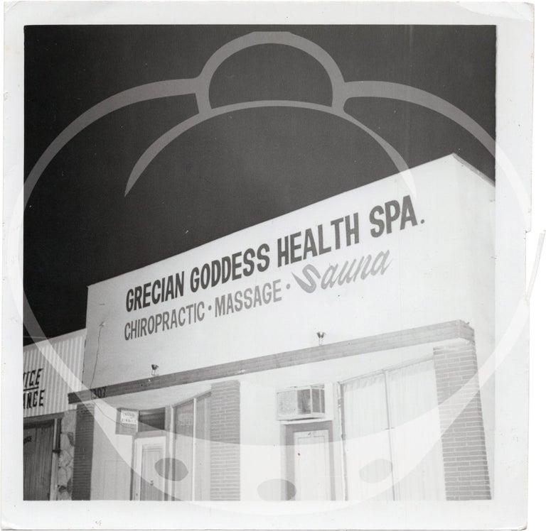 Archive of 117 original evidence photographs documenting Los Angeles massage parlors, circa 1970s