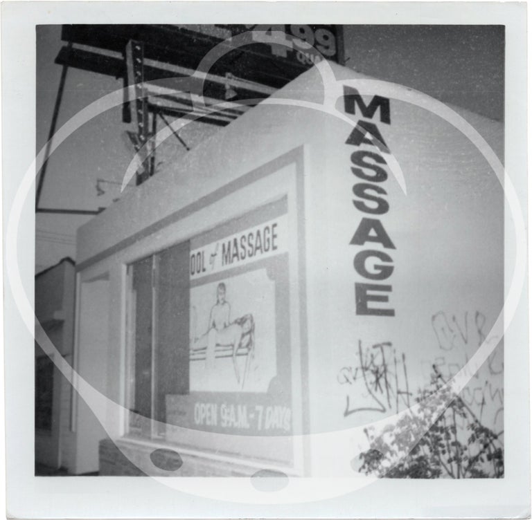 Archive of 117 original evidence photographs documenting Los Angeles massage parlors, circa 1970s