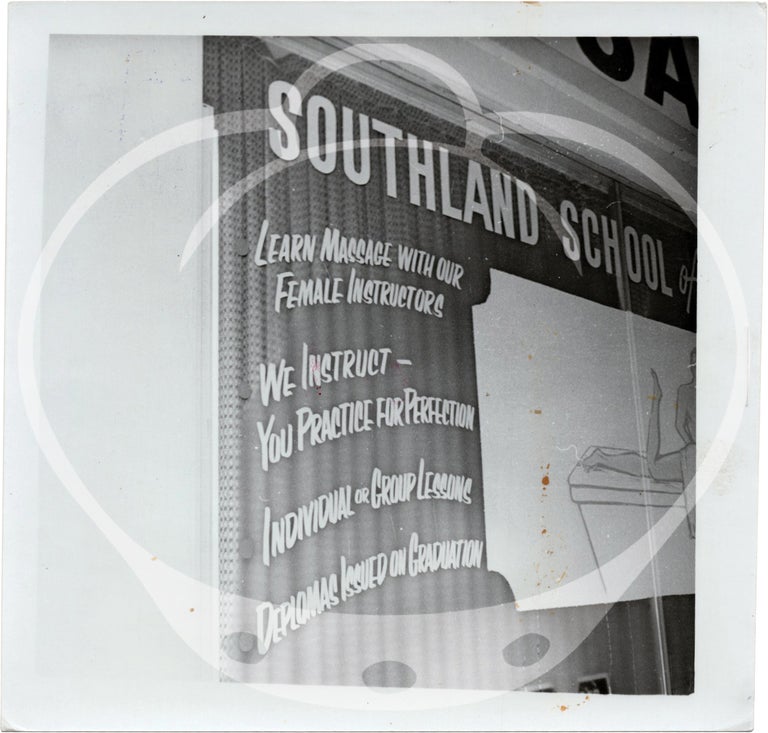 Archive of 117 original evidence photographs documenting Los Angeles massage parlors, circa 1970s