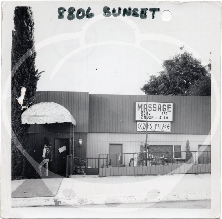 Archive of 117 original evidence photographs documenting Los Angeles massage parlors, circa 1970s