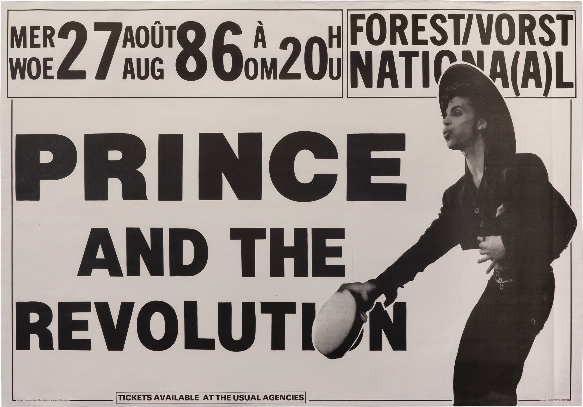 Original poster for a performance at Forest National on August 27