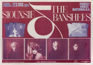 Book #158617] Original Siouxsie and the Banshees Belgian concert poster for a performance at...