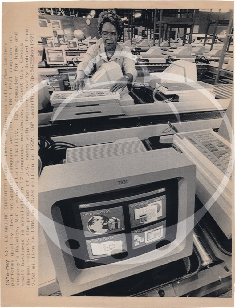 Collection of 140 original press photographs relating to computers and computer history