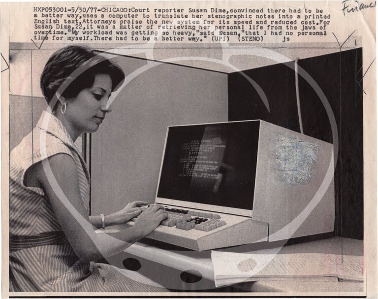 Collection of 140 original press photographs relating to computers and computer history