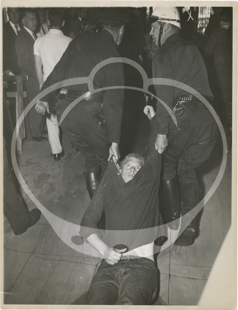 Archive of 14 original large-format press photographs of the 1960 protest against the House on Un-American Activities Committee