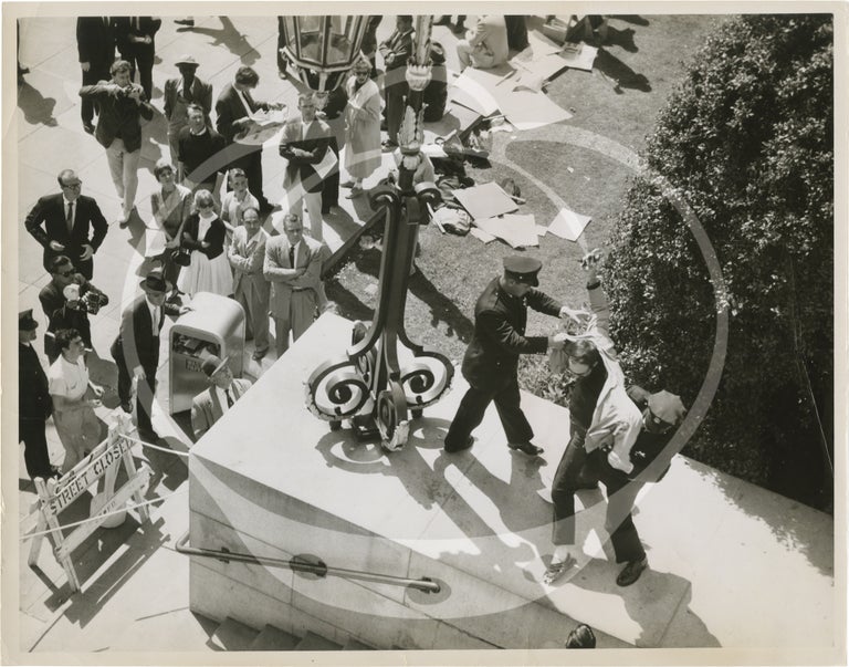 Archive of 14 original large-format press photographs of the 1960 protest against the House on Un-American Activities Committee