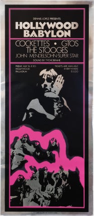 Book #158636] Hollywood Babylon (Original poster for a 1971 concert). The Cockettes The Stooges,...