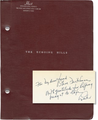 Book #158700] The Echoing Hills (Original script for the 1956 play, Inscribed by the author)....