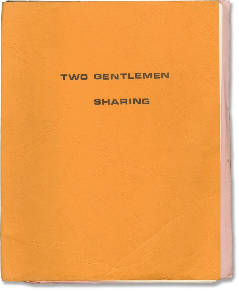 Book #158710] Two Gentlemen Sharing (Original screenplay for the 1969 film). Ted Kotcheff, David...
