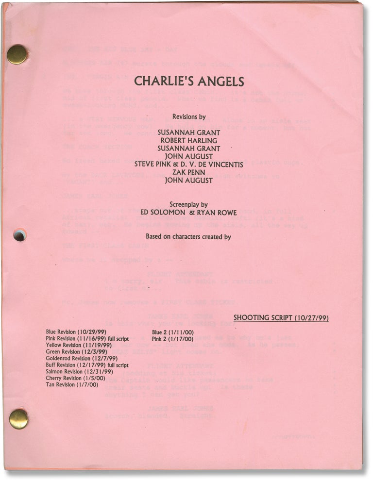 Book #158742] Charlie's Angels (Original screenplay for the 2000 film). Drew Barrymore Cameron...