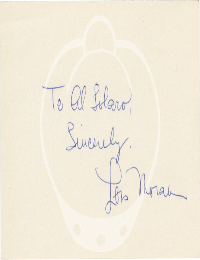 Archive of eleven photographs, two letters, and various pieces of ephemera relating to Lois Moran