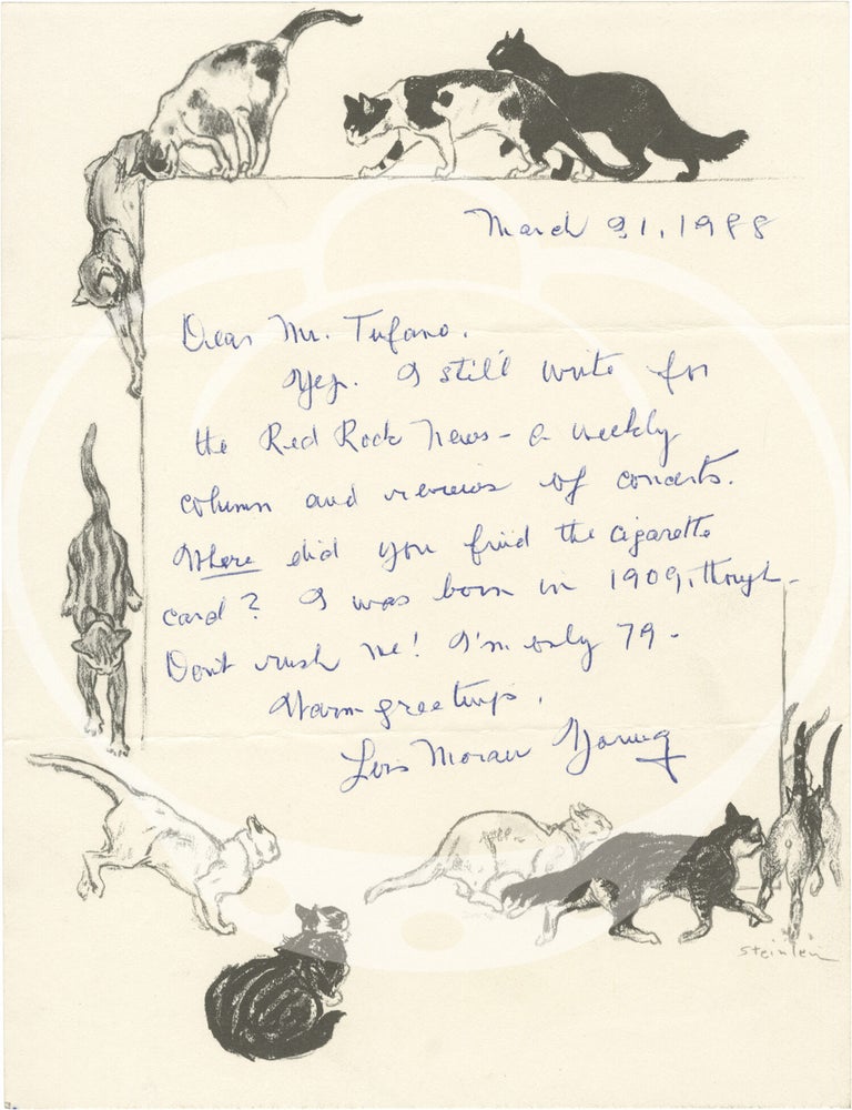 Archive of eleven photographs, two letters, and various pieces of ephemera relating to Lois Moran