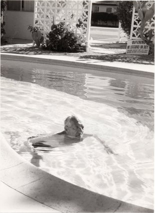 Book #159035] Original photograph of Fritz Lang swimming, circa 1970s. Fritz Lang, Howard Vernon,...