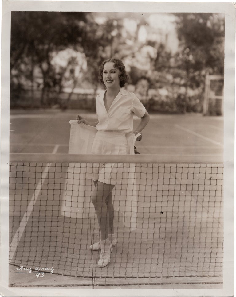 Book #159037] Original photograph of Fay Wray on a tennis court, circa 1933. Fay Wray, subject
