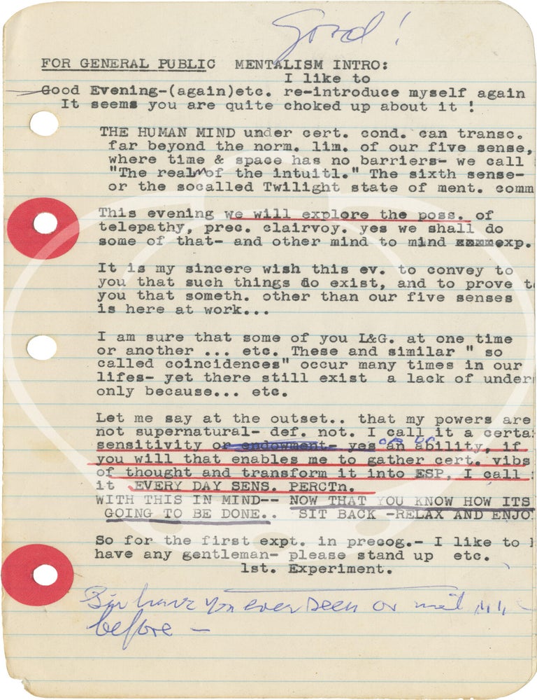 Archive of material belonging to hypnotist and magician John Kolisch