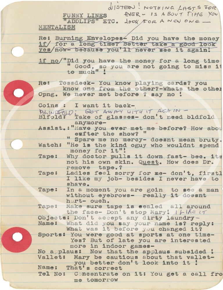 Archive of material belonging to hypnotist and magician John Kolisch
