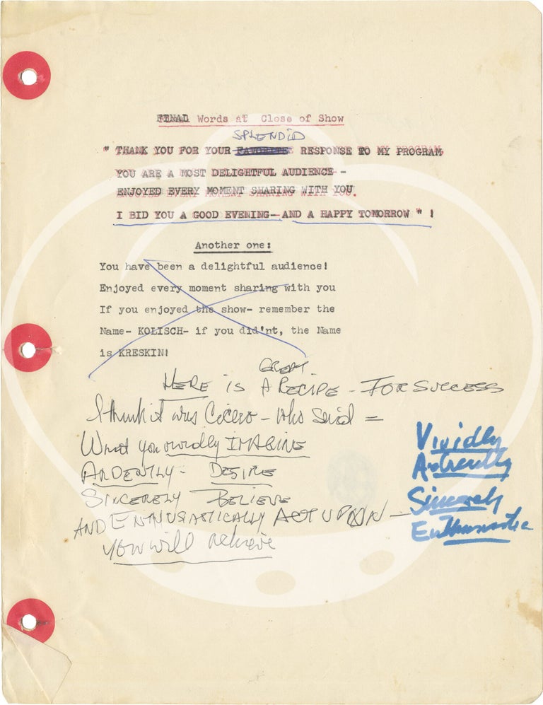 Archive of material belonging to hypnotist and magician John Kolisch