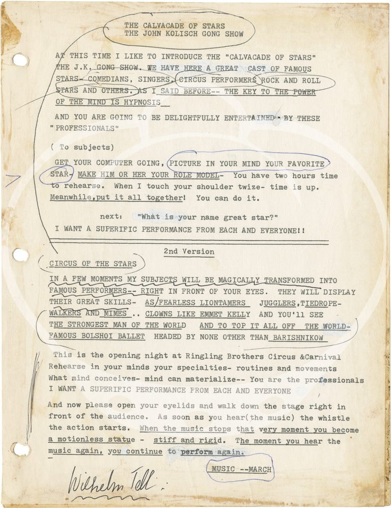 Archive of material belonging to hypnotist and magician John Kolisch