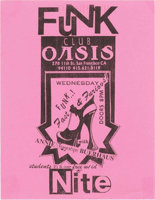 Book #159515] Funk Nite Wednesday (Original flyer for the nightclub event series, circa early...