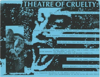 Book #159521] Theatre of Cruelty (Original flyer for a screening of nine experimental films at...