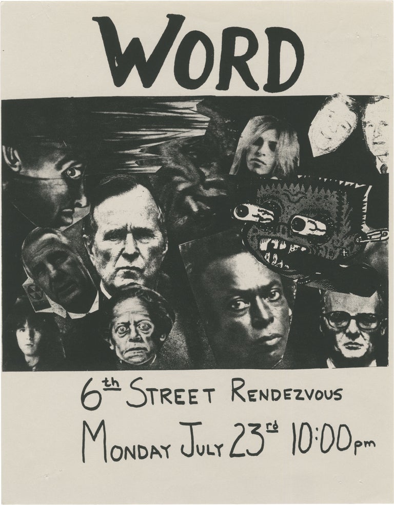 Word (Original flyer for a show at the short-lived San Francisco club The 6th Street Rendezvous,...