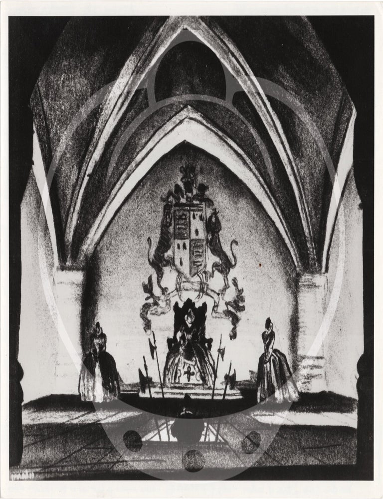 Collection of 15 original photographs of production designs used during the 1978 exhibition, "Designed for Film: The Hollywood Art Director," at the Museum of Modern Art