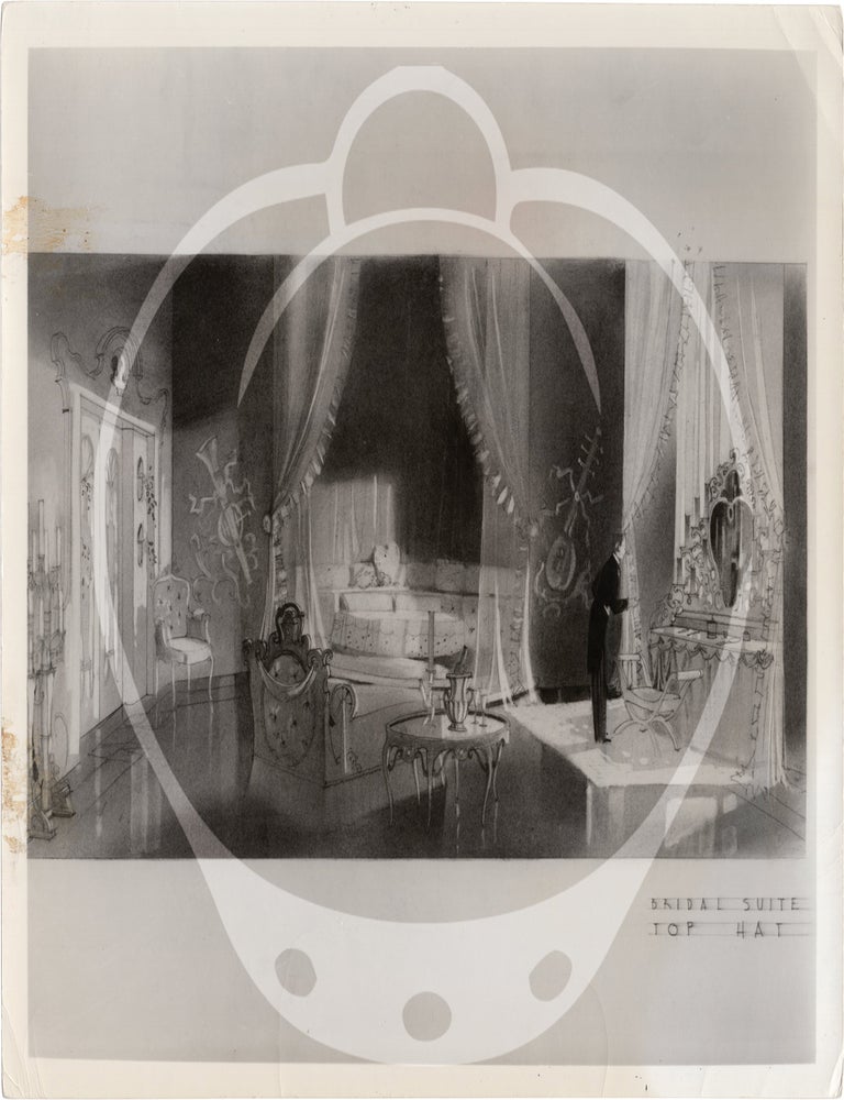 Collection of 15 original photographs of production designs used during the 1978 exhibition, "Designed for Film: The Hollywood Art Director," at the Museum of Modern Art