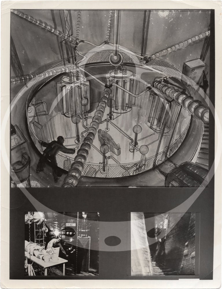 Collection of 15 original photographs of production designs used during the 1978 exhibition, "Designed for Film: The Hollywood Art Director," at the Museum of Modern Art
