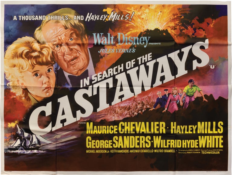 Book #159693] In Search of the Castaways (Original poster for the 1962 film). Robert Stevenson,...