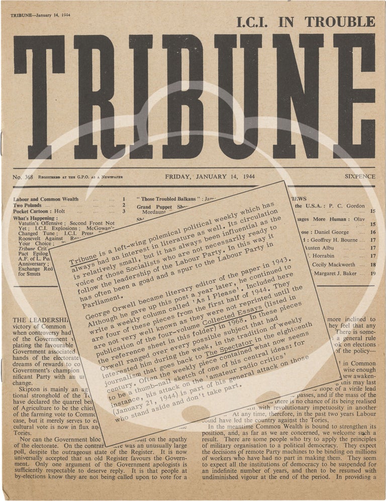 The Times Authors, No. 2: George Orwell