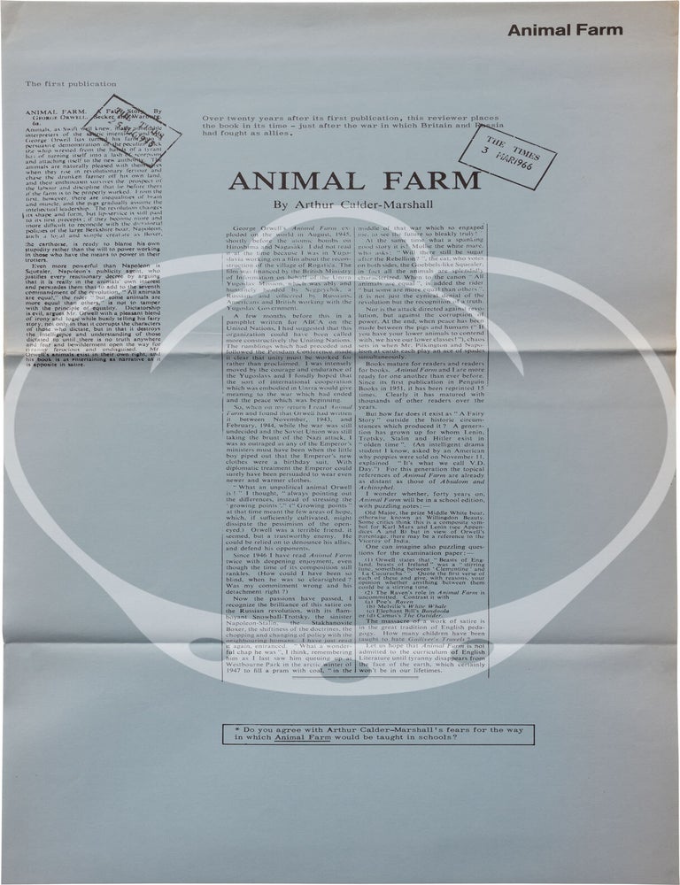 The Times Authors, No. 2: George Orwell