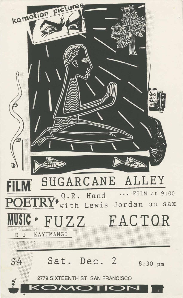 Book #159710] Komotion Pictures: Sugar Cane Alley (Original flyer for a 1989 film screening at...