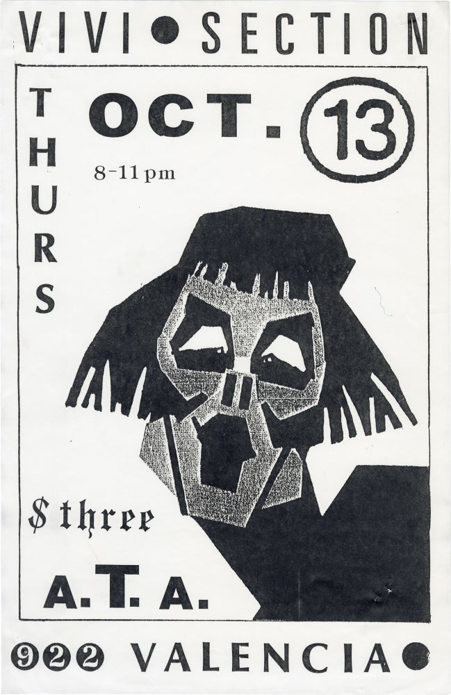 [Book #159719] Original poster for a performance by Vivi Section [ViviSection] at the Artists' Television Access, October 13, 1988. San Francisco, Vivi Section, Flyers.