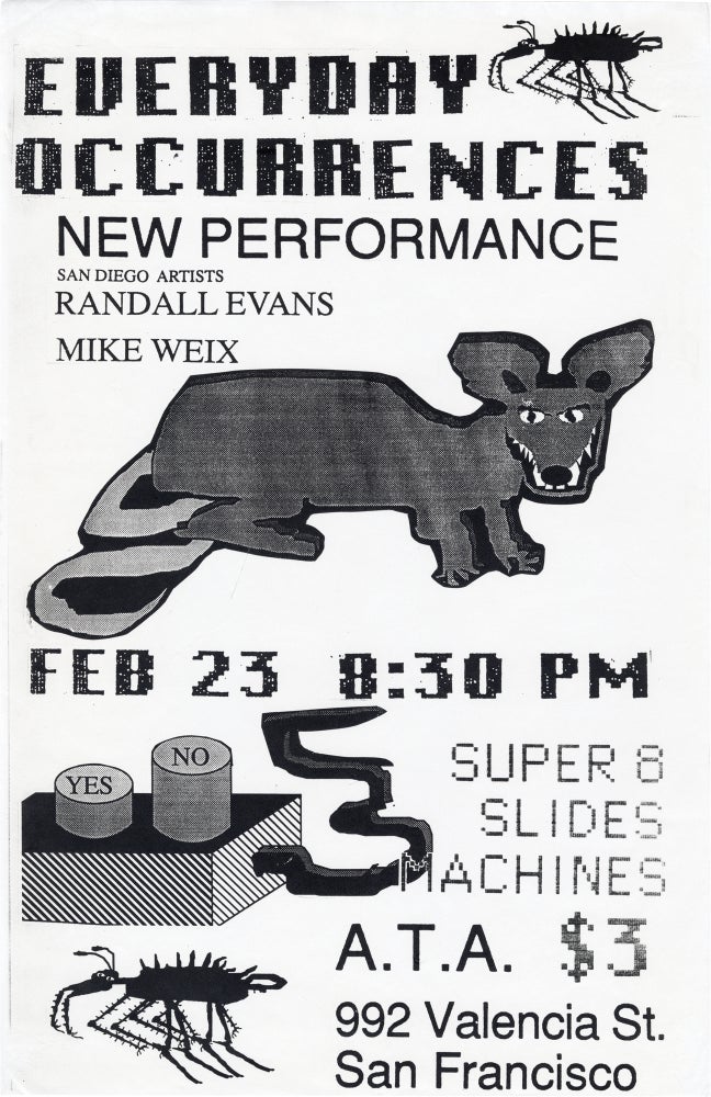 Book #159721] Original "Everyday Occurrences: New Performance" poster, featuring performances by...