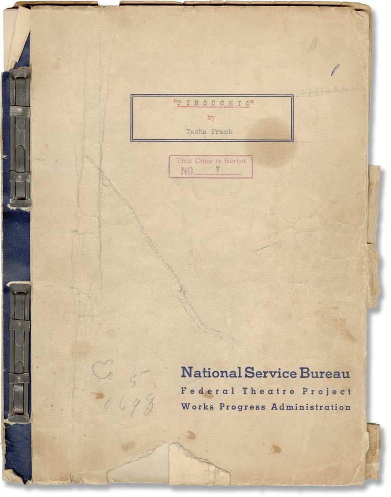 Book #159856] Pinocchio (Original ribbon typescript copy script for the 1938-1939 Broadway play)....