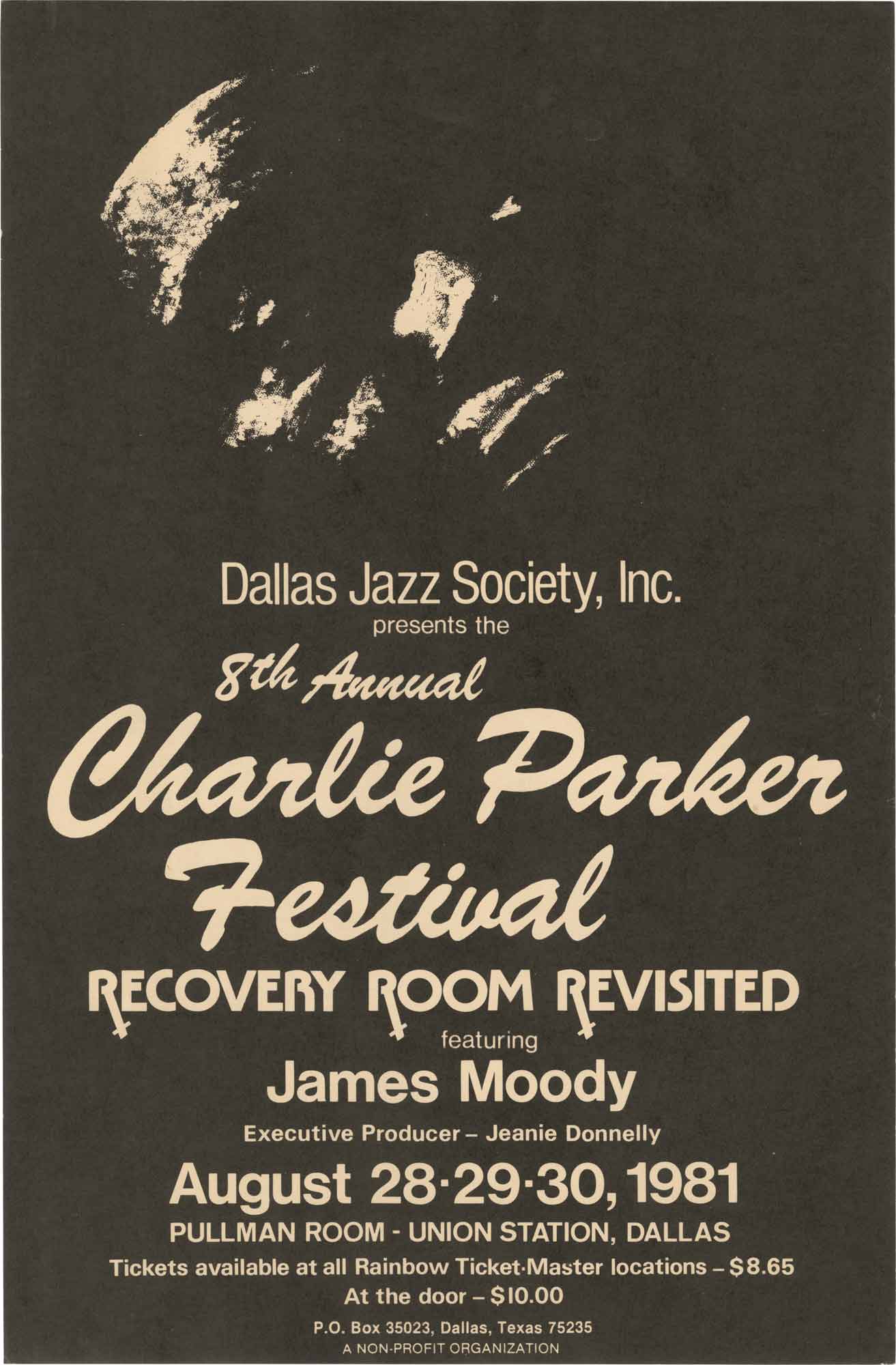 Original 8th Annual Charlie Parker Festival poster featuring James