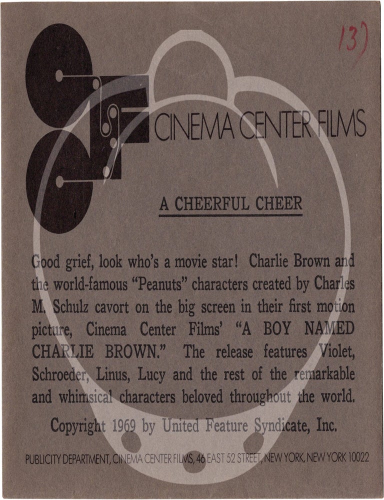 Five original negatives from "A Boy Named Charlie Brown" (1969) and "Snoopy Come Home"