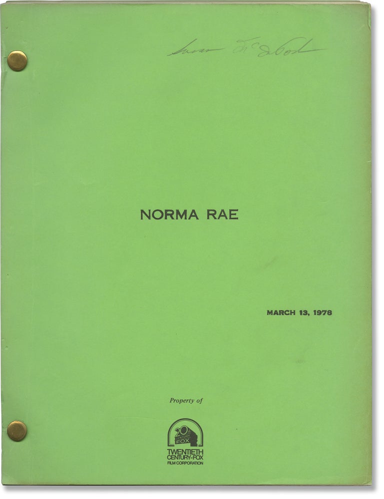 Book #160000] Norma Rae (Original screenplay for the 1979 film). Beau Bridges Sally Field, Ron...