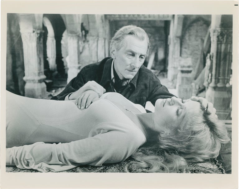 Book #160079] Dracula A.D. 1972 (Two original photographs from the 1972 film). Peter Cushing...