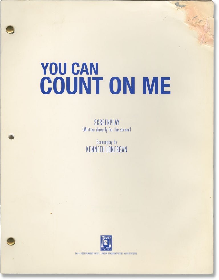 Book #160097] You Can Count on Me (Original screenplay for the 2000 film). Mark Ruffalo Laura...