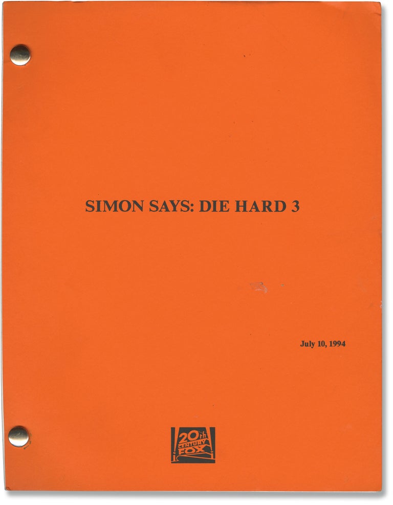 [Book #160129] Die Hard with a Vengeance [Simon Says: Die Hard III]. Jeremy Irons Bruce Willis, Samuel L. Jackson, John McTiernan, Jonathan Hensleigh, starring, director, screenwriter.