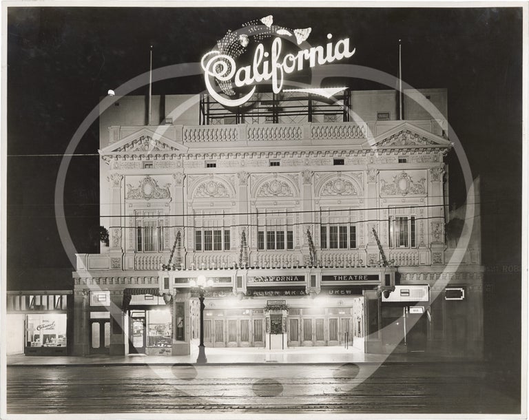 Archive of 41 photographs relating to silent film screenings at the California Theatre, 1919-1921