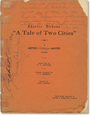 Book #160176] A Tale of Two Cities (Original screenplay for the 1935 film). Jack Conway, Charles...