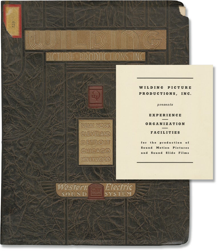 [Book #160195] Experience, Organization, Facilities for the Production of Sound Motion Pictures and Sound Slide Films. Wilding Picture Productions.